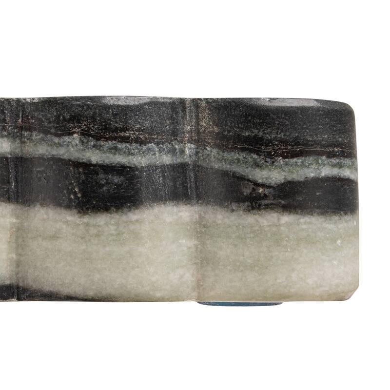 Mélange Scalloped Marble Tray - 8.0"L x 8.0"W x 1.5"H