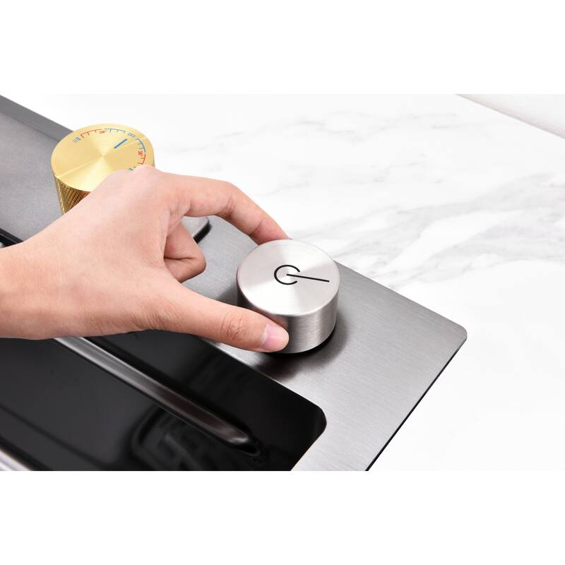 Waterfall Kitchen Sink,Single Bowl in Black, Multifunctional Workstation with Flying-rain Faucet and Cutting Board