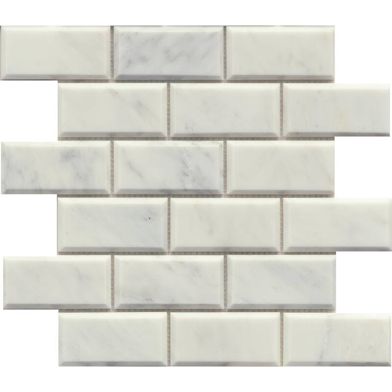 Emser Tile Marble - 12" x 12" Rectangle Brick Mosaic Wall Tile -