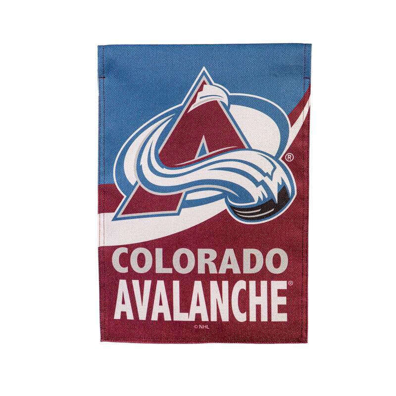 Colorado Avalanche Burlap Flag Garden Size