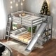 preview thumbnail 2 of 32, Luxury Full over Full Bunk Bed with Ladder, Safety Guaranteed, Slide and Shelves, Maximized Space, Solid Construction