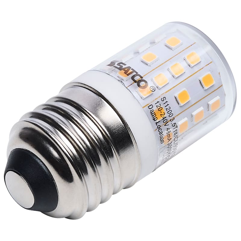 3.5 Watt T14 LED 3000K CCT Medium Base Clear Finish Appliance Lamp - White