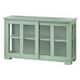 Porch & Den Jefferson Glass Sliding Door Stackable Cabinet - Mint
