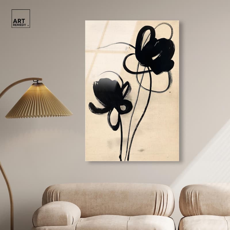 Florals in the Minimal I Acrylic by Art Remedy, Ready to Hang