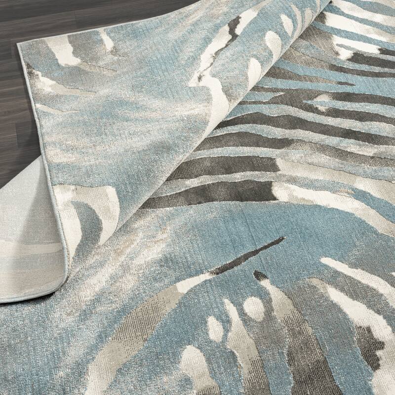 N Natori Serengeti Zebra Print Area Rug