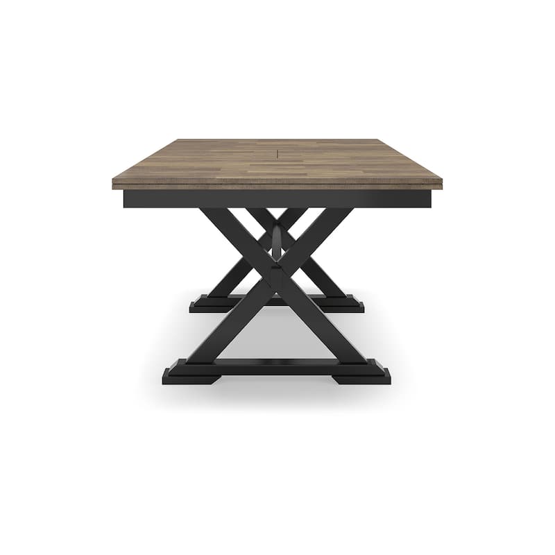 Signature Design by Ashley Wildenauer Brown/Black Dining Extension Table - 40" W x 78" D x 30.13" H