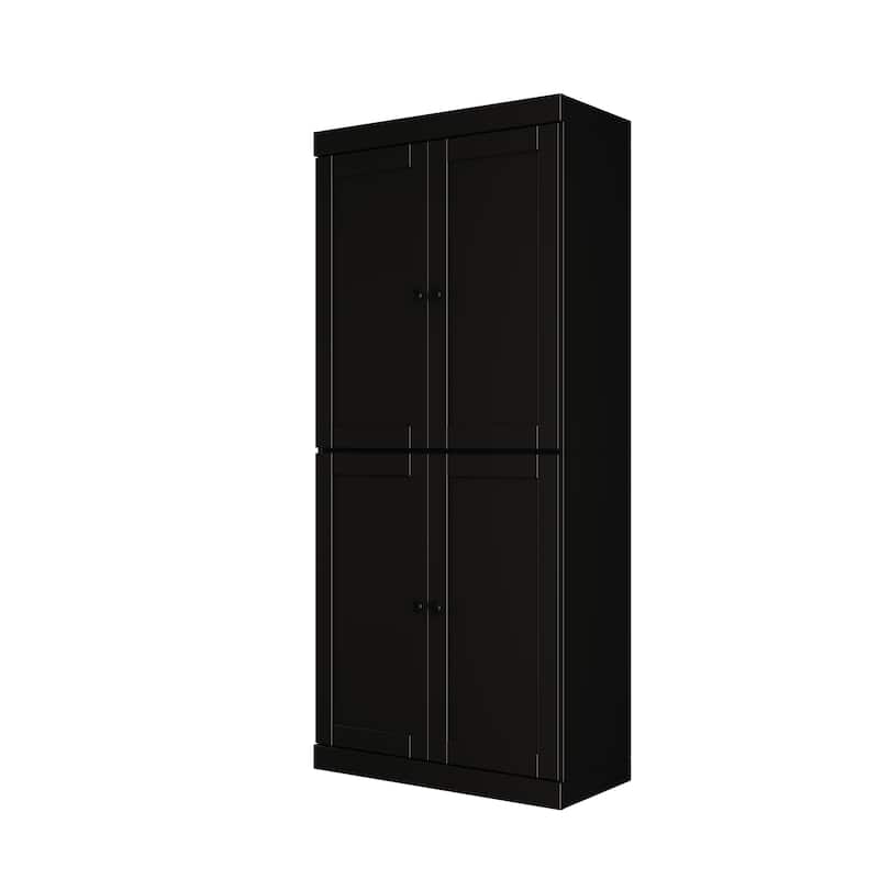 Palace Imports 100% Solid Wood 6-Shelf Bookcase with Shaker Doors and Adjustable Shelves