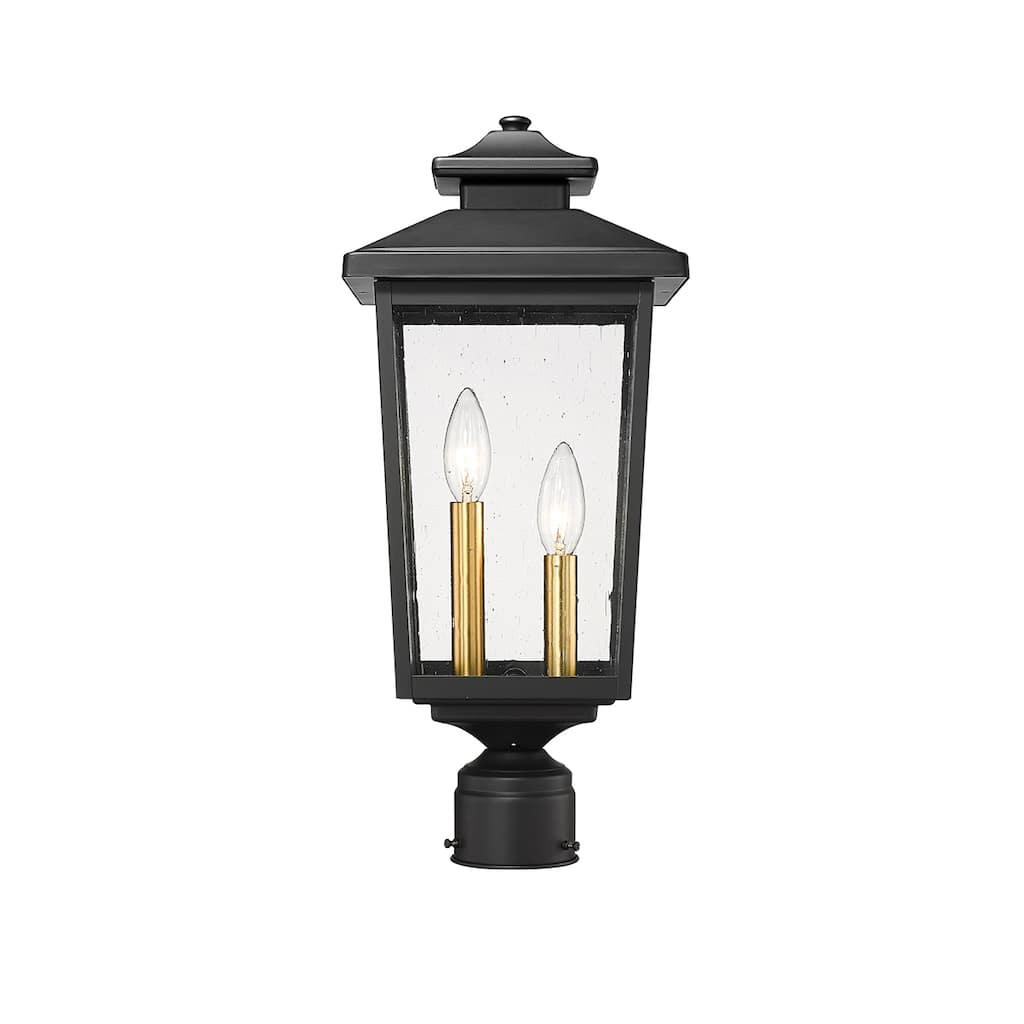 Millennium Lighting Eldrick 1 Light Outdoor Post Light with Seeded Glass Shade