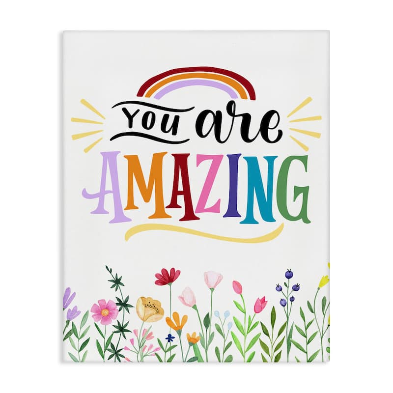 Stupell You Are Amazing Encouragement Canvas Wall Art Design By Kim Allen - 30 x 40