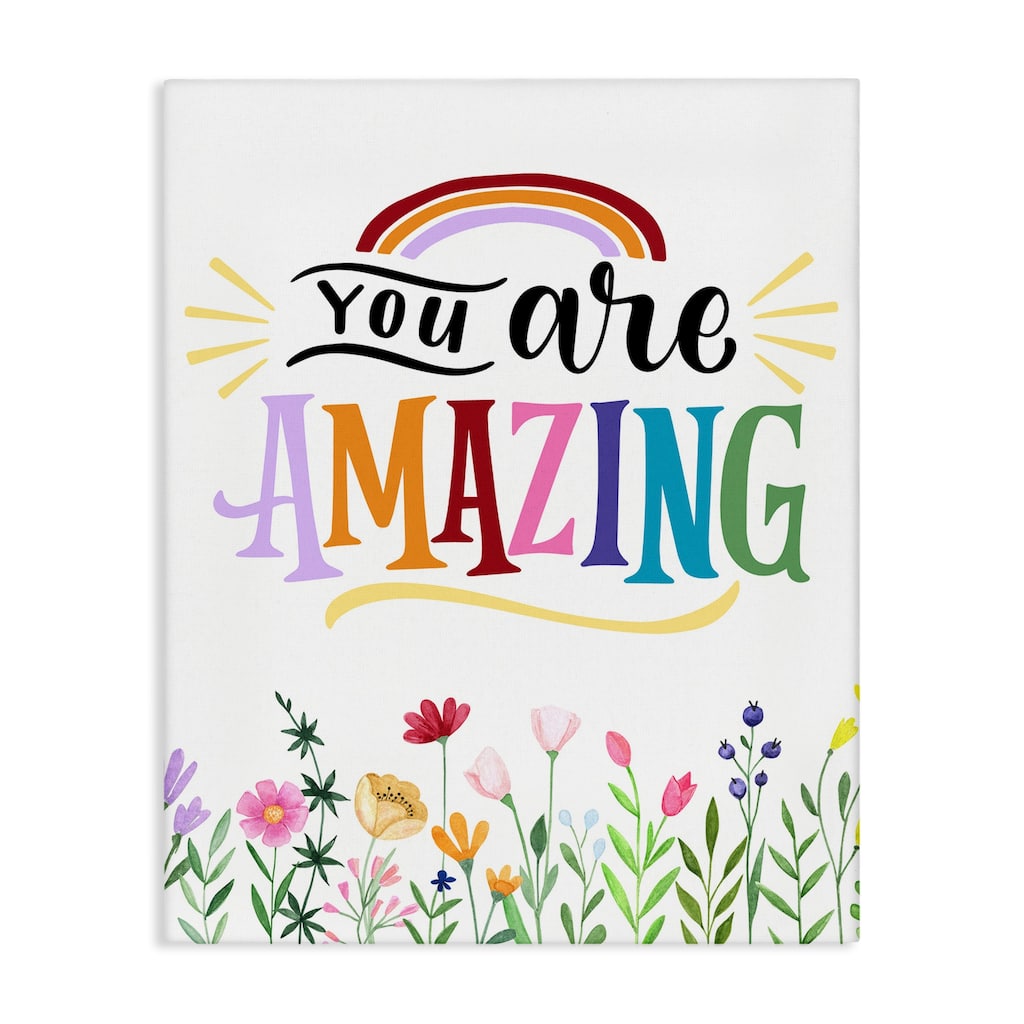 Stupell You Are Amazing Encouragement Canvas Wall Art Design By Kim Allen