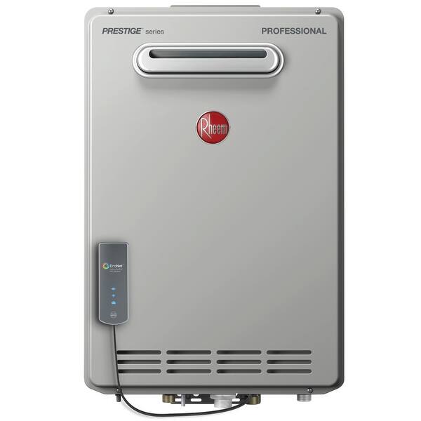 Shop Rheem Prestige Condensing 9 5gpm Outdoor Liquid Propane Tankless Water Heater With Built In Econet 19x10x28 Overstock 31524837