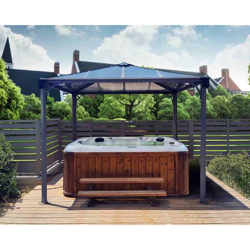 Palermo 10 ft. x 10 ft. Gray/Bronze Outdoor Gazebo