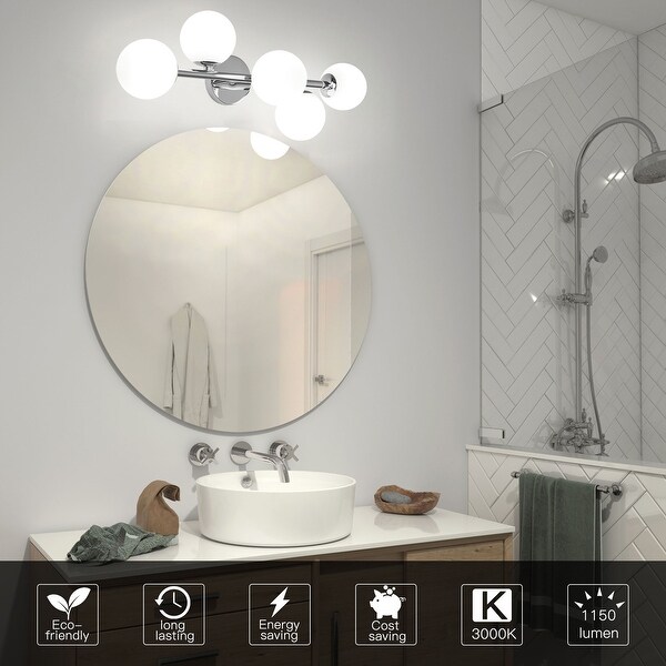 Chrome led vanity light outlet