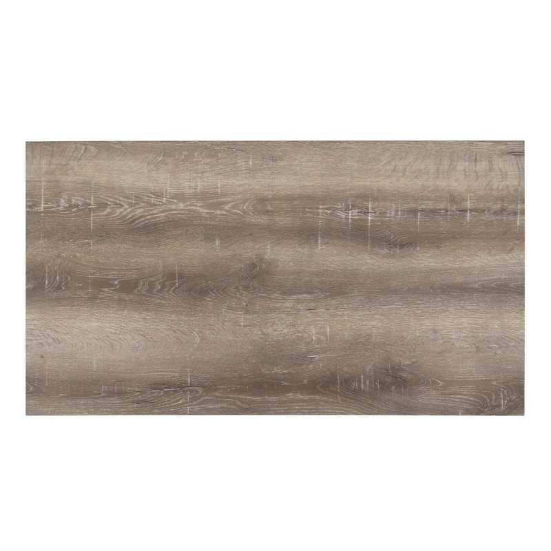 Taupe Button Tufted Saddle Stools with Footrests, Rectangular Side Table with Wooden Legs, Rustic Dining Table and Chair Set