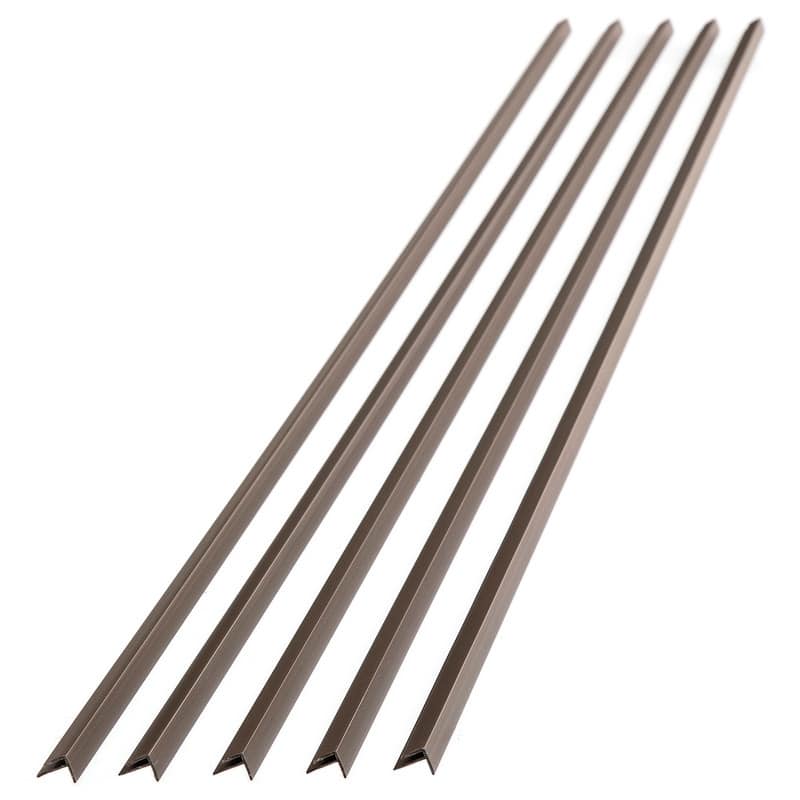 FASÄDE 47 in. Decorative Vinyl Outside Corner Trim Argent Bronze (5 Pack) - 5 Pack - 5 Pack