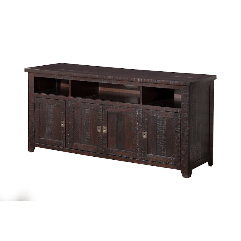 Nantucket 65-Inch Wide Solid Wood TV Stand with Storage