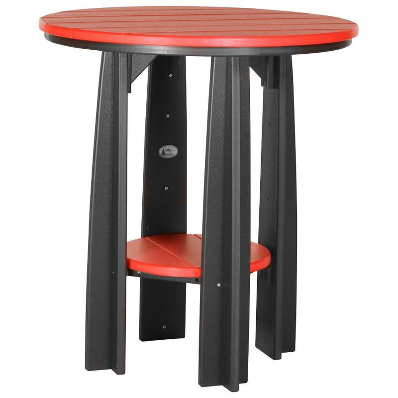 Poly Lumber Balcony Table - Red & Black