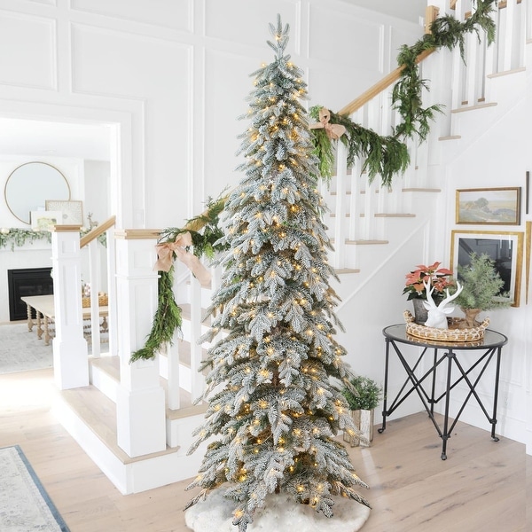 9 ft pre lit pencil christmas tree hotsell