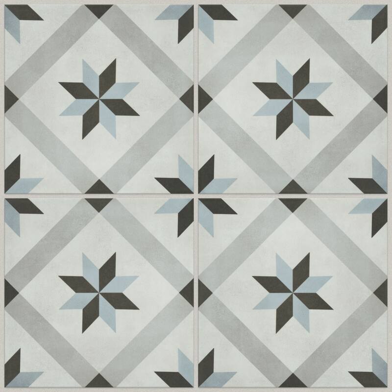 Shaw Revival Maria - 8" Square Floor and Wall Tile - Matte Visual - - Agate