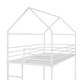 preview thumbnail 8 of 18, Twin over Twin Metal Bunk House Beds Frame Built-in Ladder for Kids, Boys and Girls