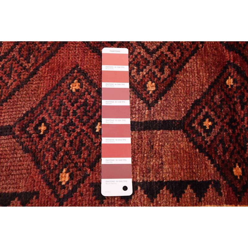 ECARPETGALLERY Hand-knotted Melis Dark Red Wool Rug - 4'5 x 7'10