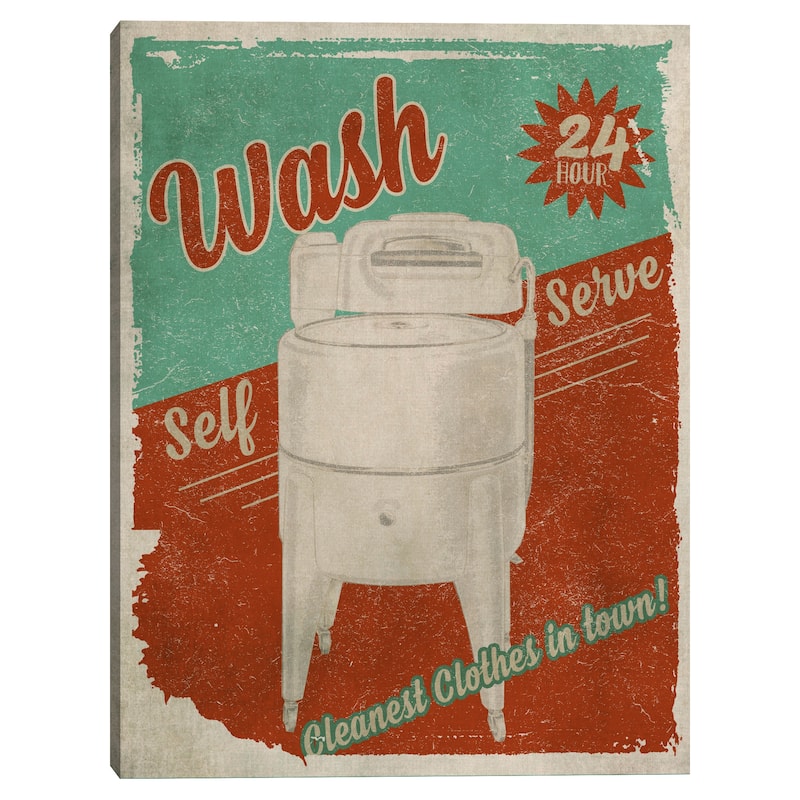 Retro Wash Canvas Art Print
