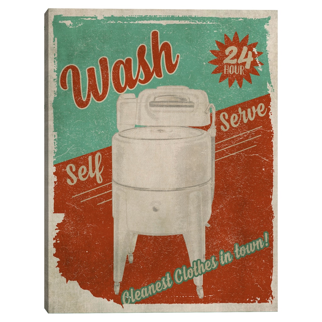 Retro Wash Canvas Art Print