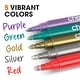 preview thumbnail 3 of 6, Cheer Collection Pack of 5 Metallic Colors Wine Glass Markers