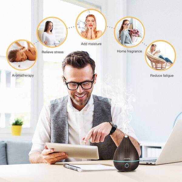 Victsing 130ml Aromatherapy Essential Oil Diffuser Portable Ultrasonic Cool Mist Humidifier Mini Aroma Oil Diffuser Overstock Essential Oils