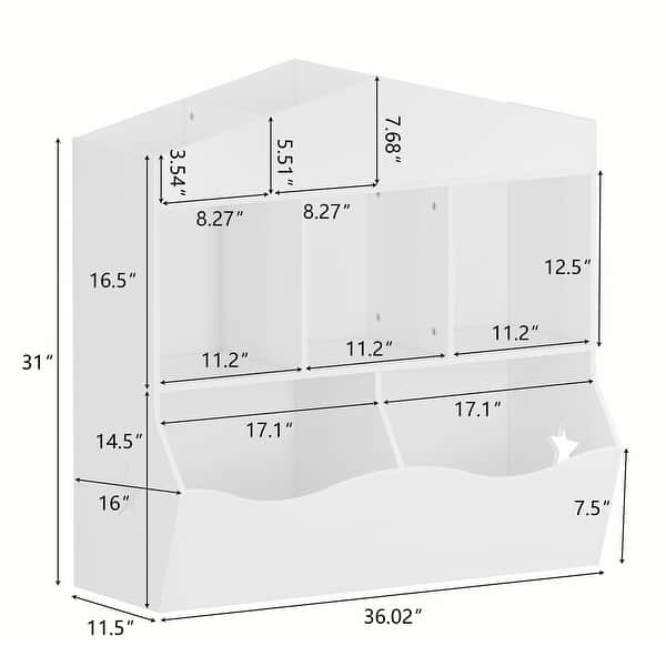 Kids Bookshelf Toy Storage Organizer