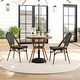 preview thumbnail 1 of 29, Martha Stewart All Weather Woven Bistro Table and Chairs Set with Aluminum Frames - 19"W x 21.75"D x 35"H