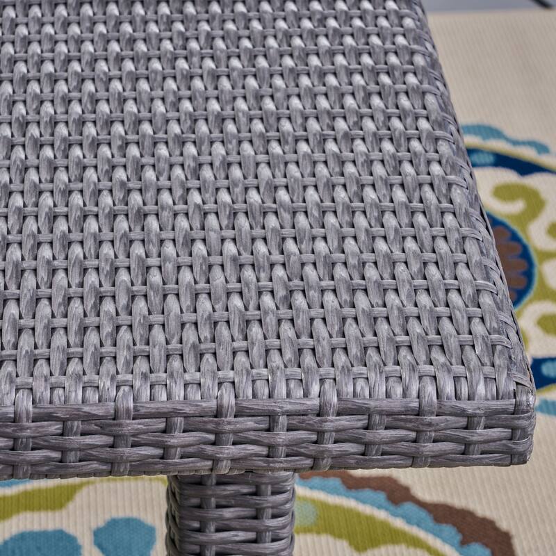 Aristo Outdoor 9-piece Square Wicker Dining Set with Cushions by Christopher Knight Home