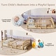 preview thumbnail 26 of 74, Montessori Solid Pine Floor Bed with Full-Length Safety Fence & Slatted Base by Harper&Bright Designs