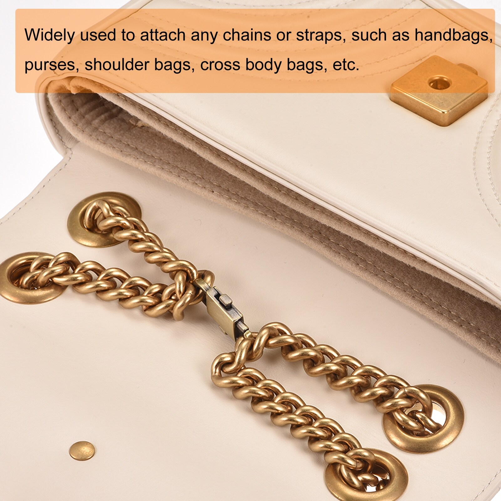 Adjustable Metal Buckles, 4Pcs 22x13mm Chain Shortener Bag Strap Clasps,  Gold - Gold Tone - Bed Bath & Beyond - 36310325