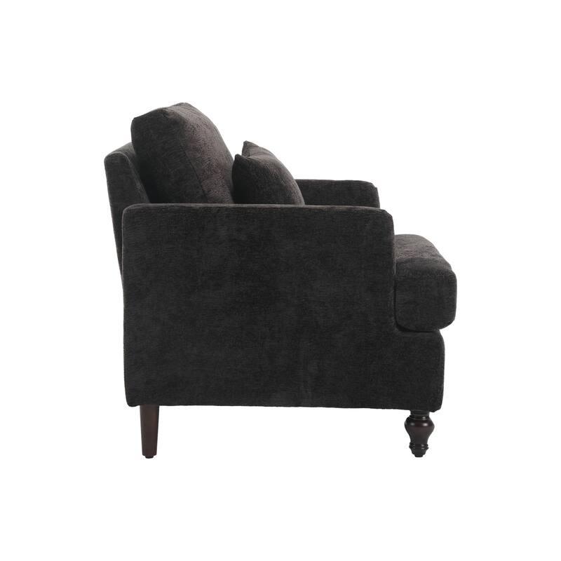 Wood Frame Armchair, Modern Accent Chair Lounge Chair for Living Room