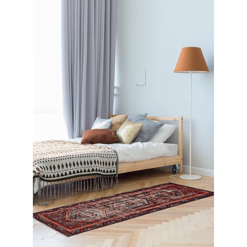 ECARPETGALLERY Hand-knotted Anadol Vintage Red Wool Rug - 3'1 x 9'6