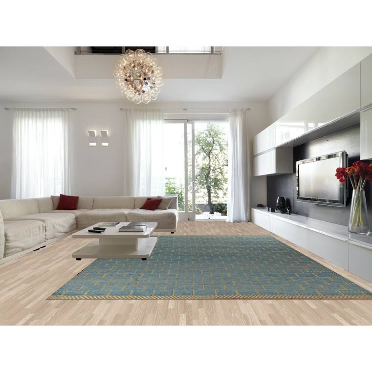 Geometric Modern Moroccan Large Area Rug Handmade Wool Carpet - 11'10"x 16'0"