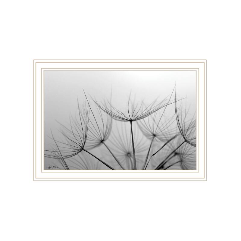 TrendyDecor4U Contemporary "Love is a Delicate Flower" Framed Print Wall Art - White