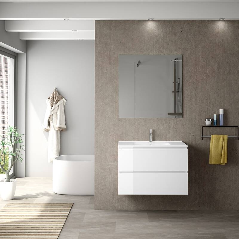 WS Bath Collections Flora C80 Flora 32" Wall Mounted Single Basin