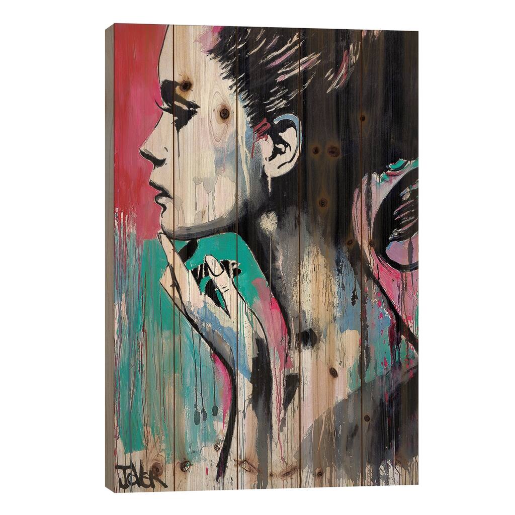 Perhaps Again Print On Wood by Loui Jover - Multi-Color