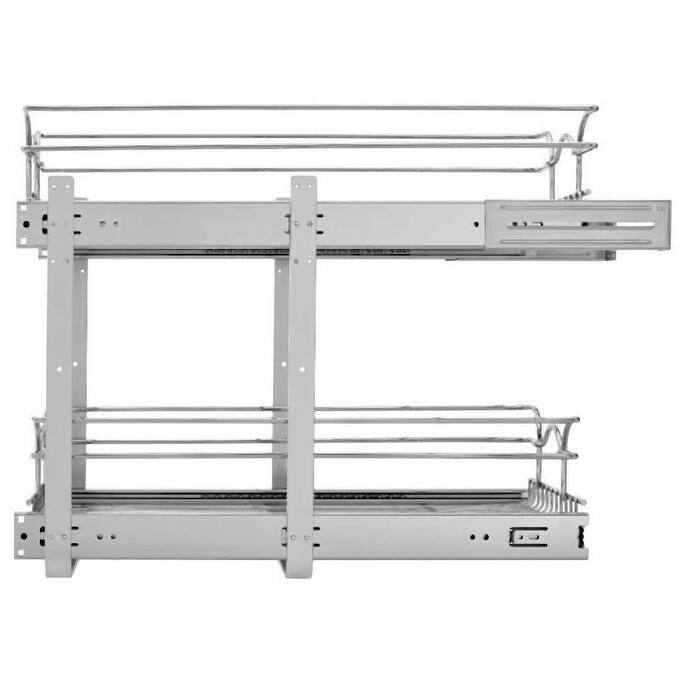 Rev-A-Shelf 5WB2 Series 9 Inch Pull Out Two-Tier Shelf Organizer