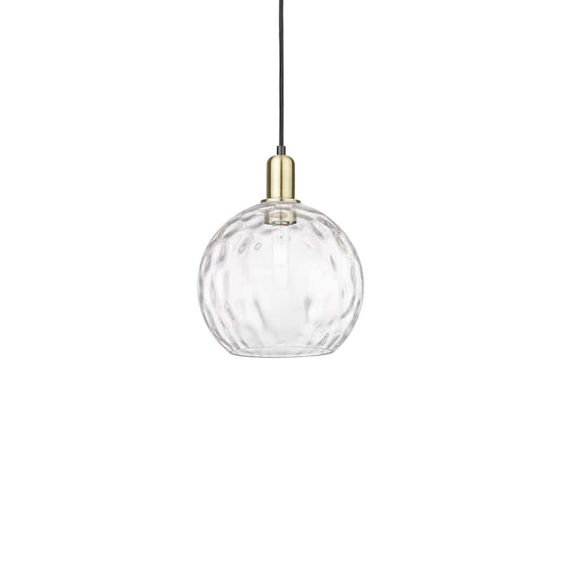 Innovations Lighting 716-1P-13-10 Athens Water Glass Pendant Athens - Black Antique Brass / Clear Water Glass