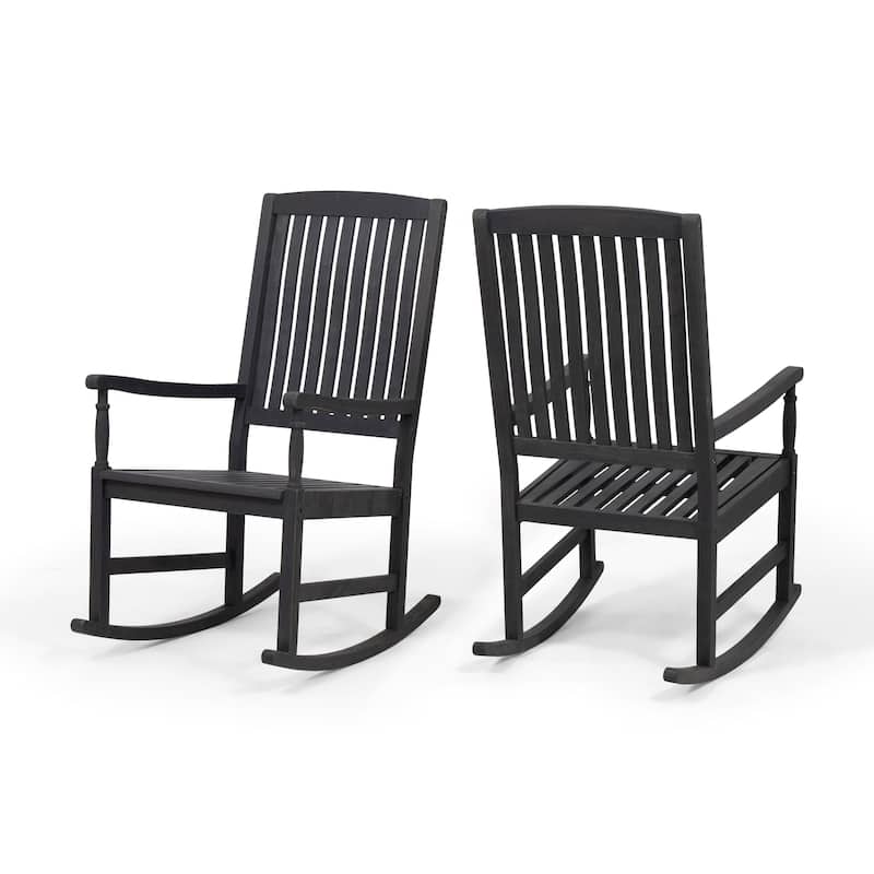 Arcadia Acacia Wood Rocking Chairs (Set of 2) by Christopher Knight Home