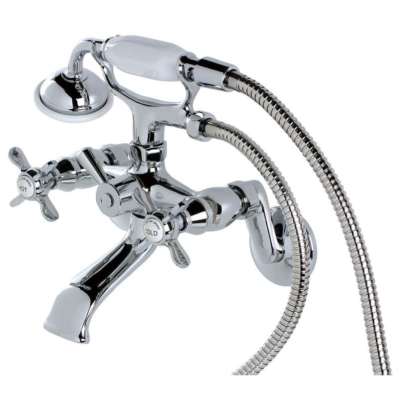 Kingston Brass Essex Wall Mounted Clawfoot Tub Filler with Built-In - Chrome