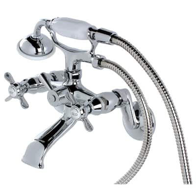Kingston Brass Essex Wall Mounted Clawfoot Tub Filler with Built-In