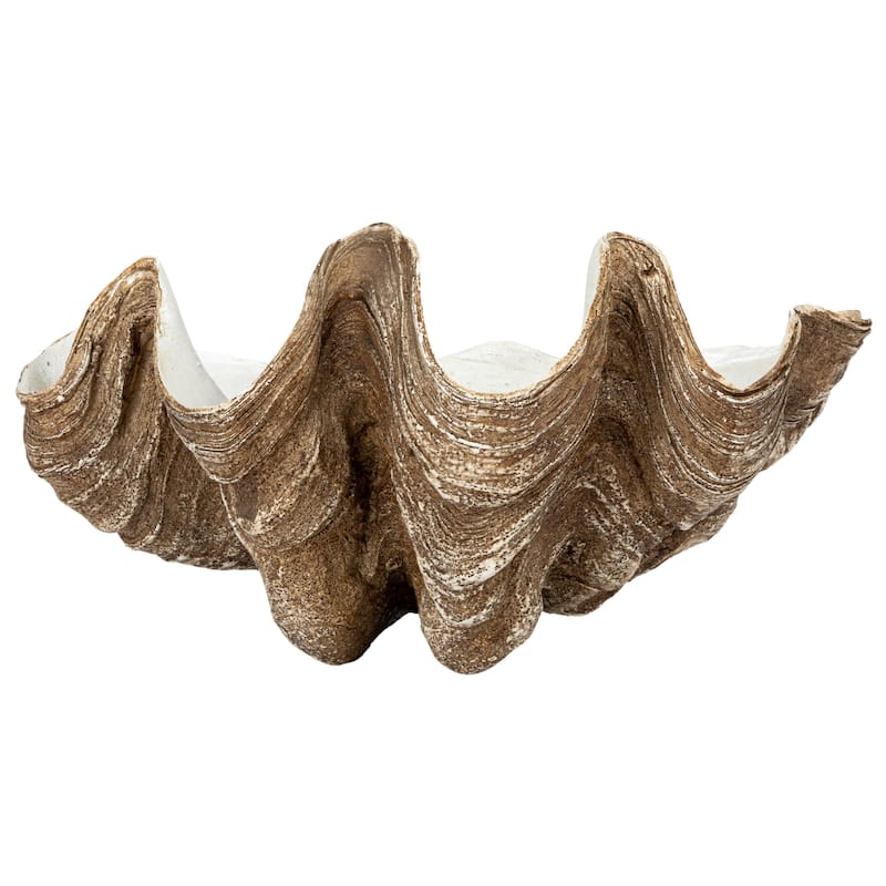 Decorative Resin Clam Wall Bowl - 14.4"L x 9.6"W x 7.5"H