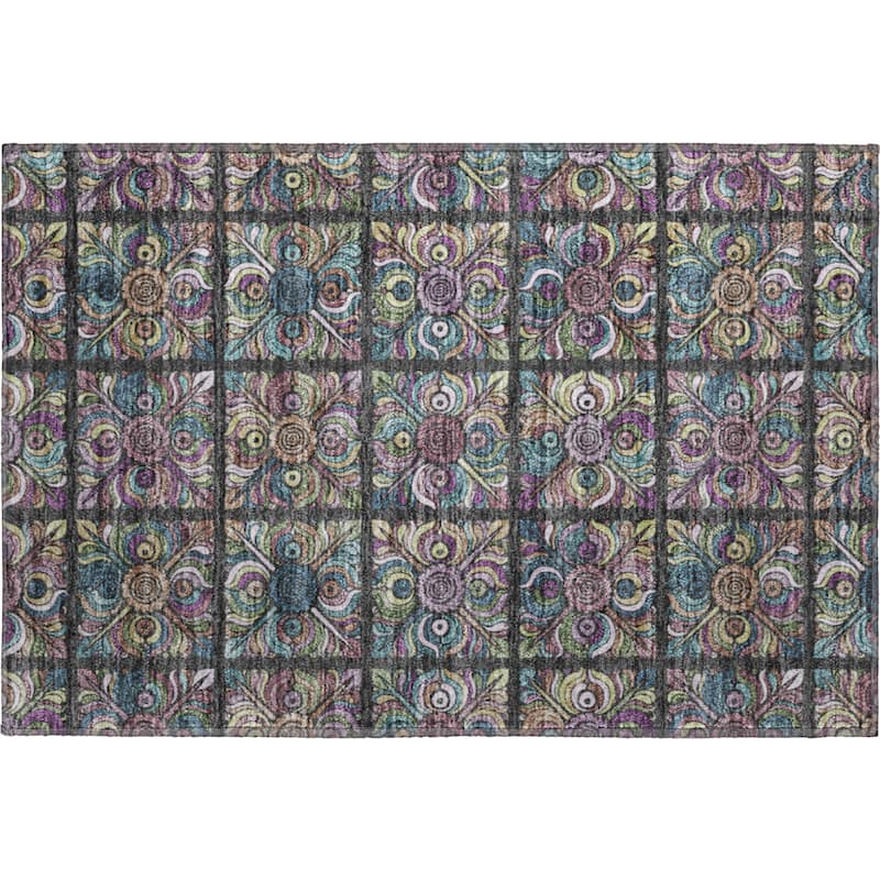 Premium Washable Super Soft Mosaic Panel Mayfield Rug