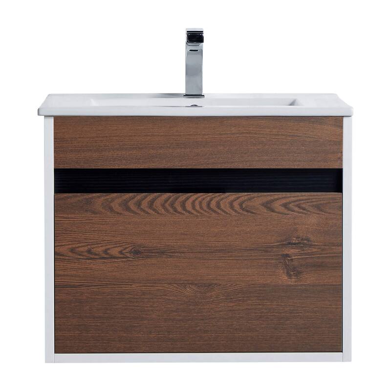Fine Fixtures - Wall Mount Bathroom Vanity And Sink, Knob Free Design - Alpine Collection -