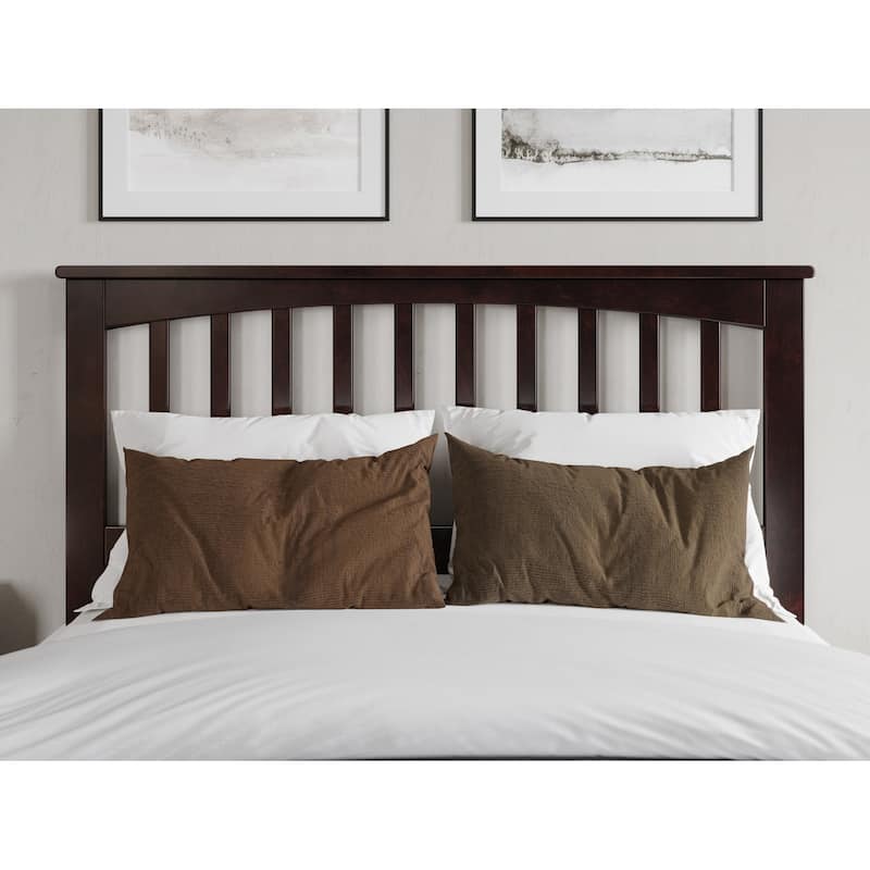 AFI Mission Headboard with Attachable Charger - Espresso - Full