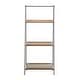 preview thumbnail 3 of 5, Brown Wood 3 Shelves Shelving Unit - 21 x 12 x 47